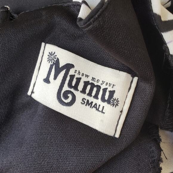 SHOW ME YOUR MUMU BLACK WHITE FLORAL DRESS SIZE SM - Picture 6 of 7